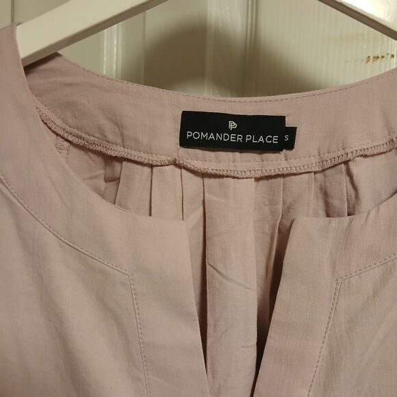 Pomander PLACE MAUVE TUNIC V-neck A-line Sundress SZ.S/M - Picture 2 of 5